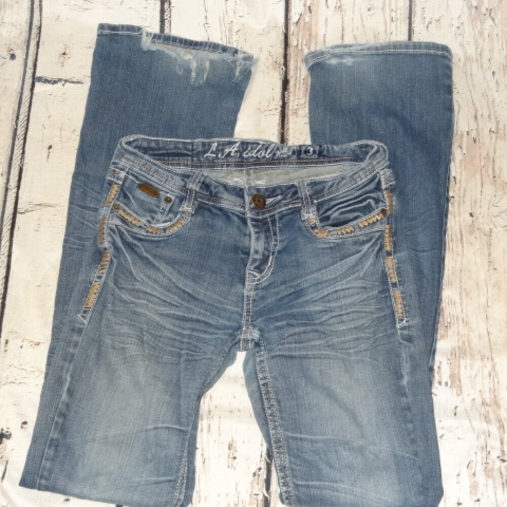 L.A. Idol Women's Embellished Blue Jeans